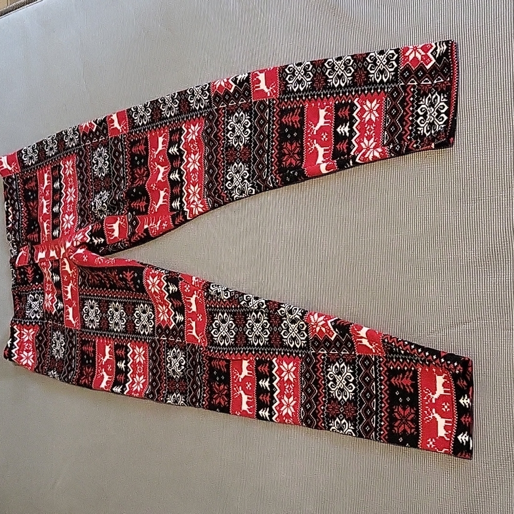 Fleece Christmas Leggings